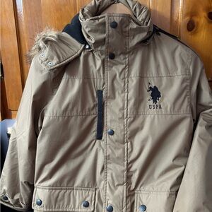 U.S. Polo Assn. Black and Tan Jacket NWOT